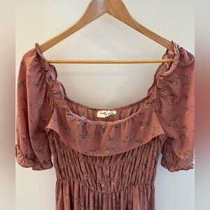 Molly Green Lavender Floral Milkmaid Dress